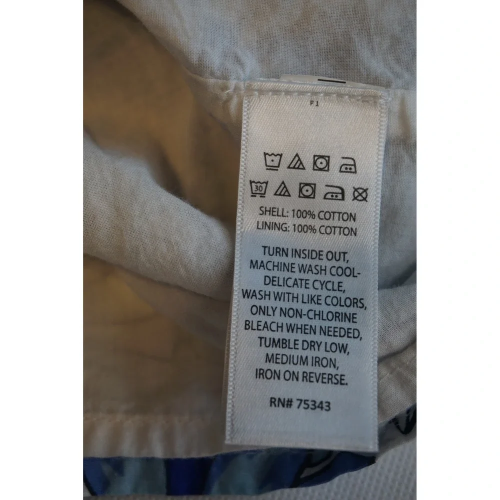 Sigrid Olsen Kids Blue Floral Cotton Ruffle Strap Dress Size 6